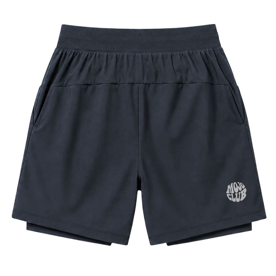 2 in 1 NYLON SHORT - Carbon Grey