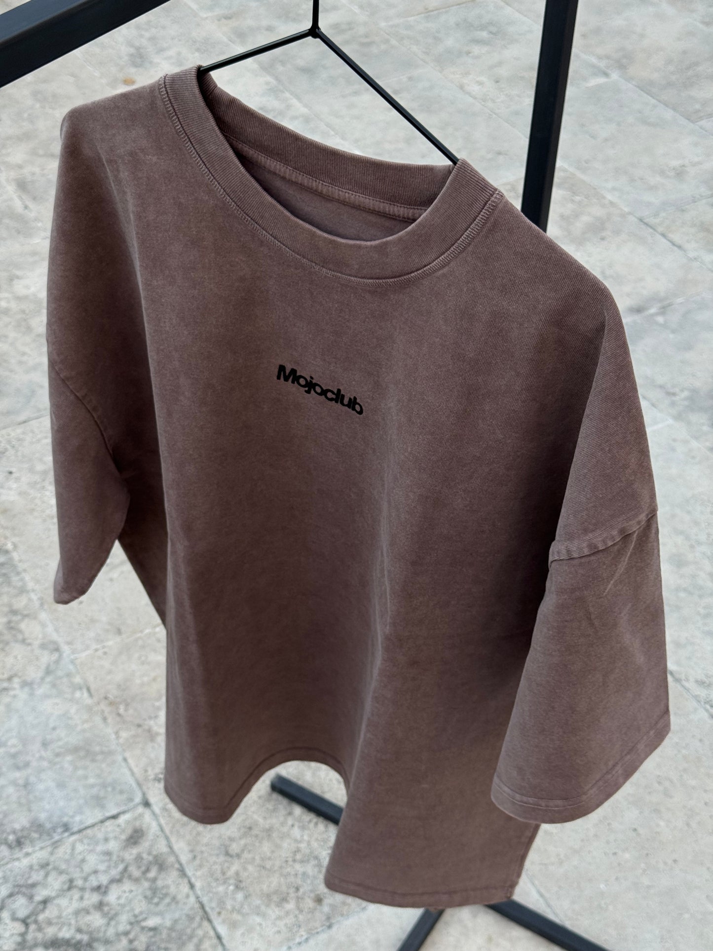 BOXY HEAVYWEIGHT TEE - Brown