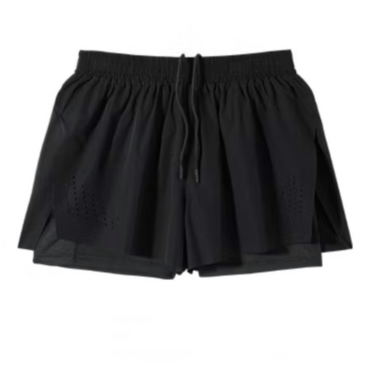 NYLON RUNNING SHORT - Black