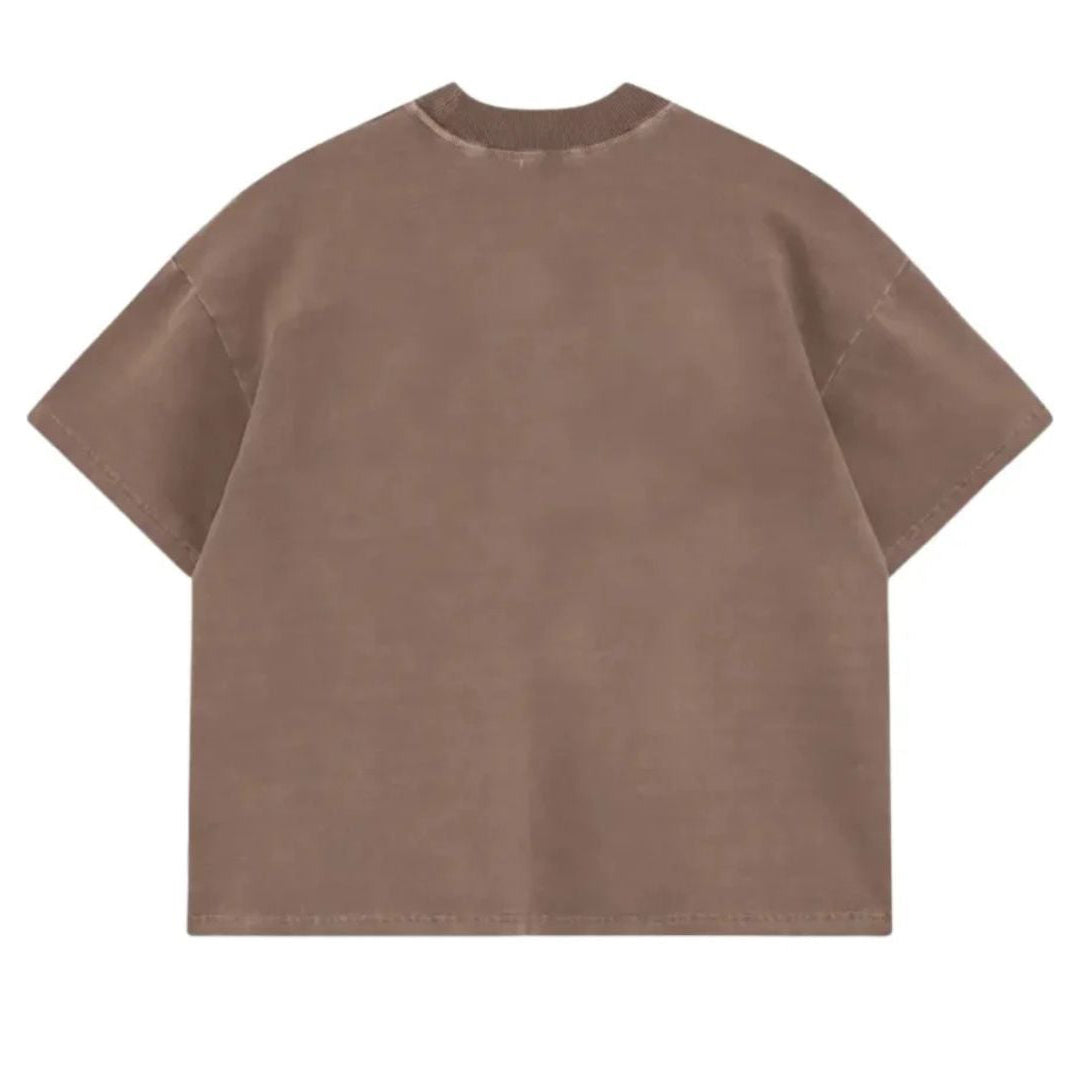 BOXY HEAVYWEIGHT TEE - Brown