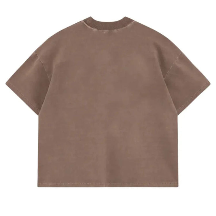 BOXY HEAVYWEIGHT TEE - Brown