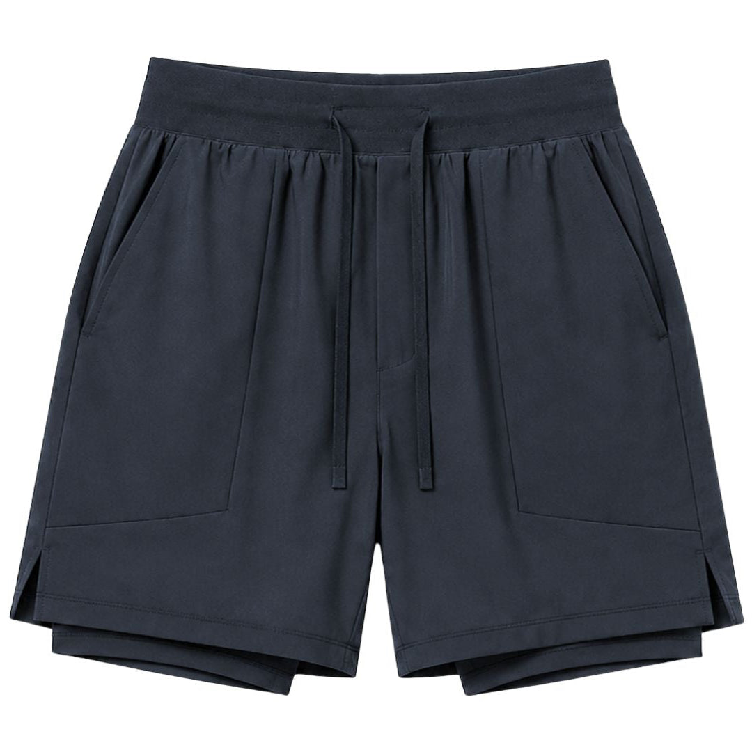 2 in 1 NYLON SHORT - Carbon Grey