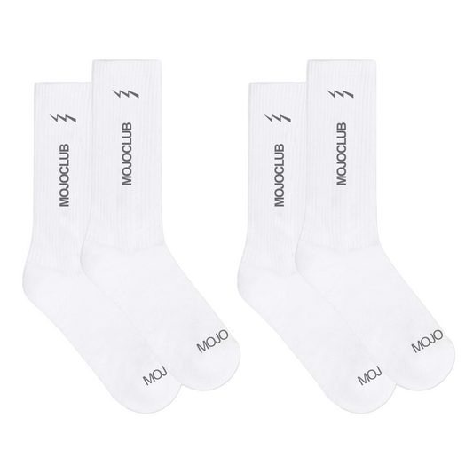 MOJOCLUB SOCKS - White 2 pack