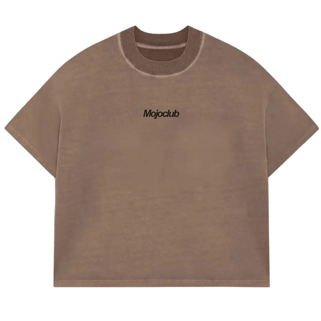 BOXY HEAVYWEIGHT TEE - Brown